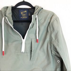 CPO Provisions Green Raincoat Windbreaker